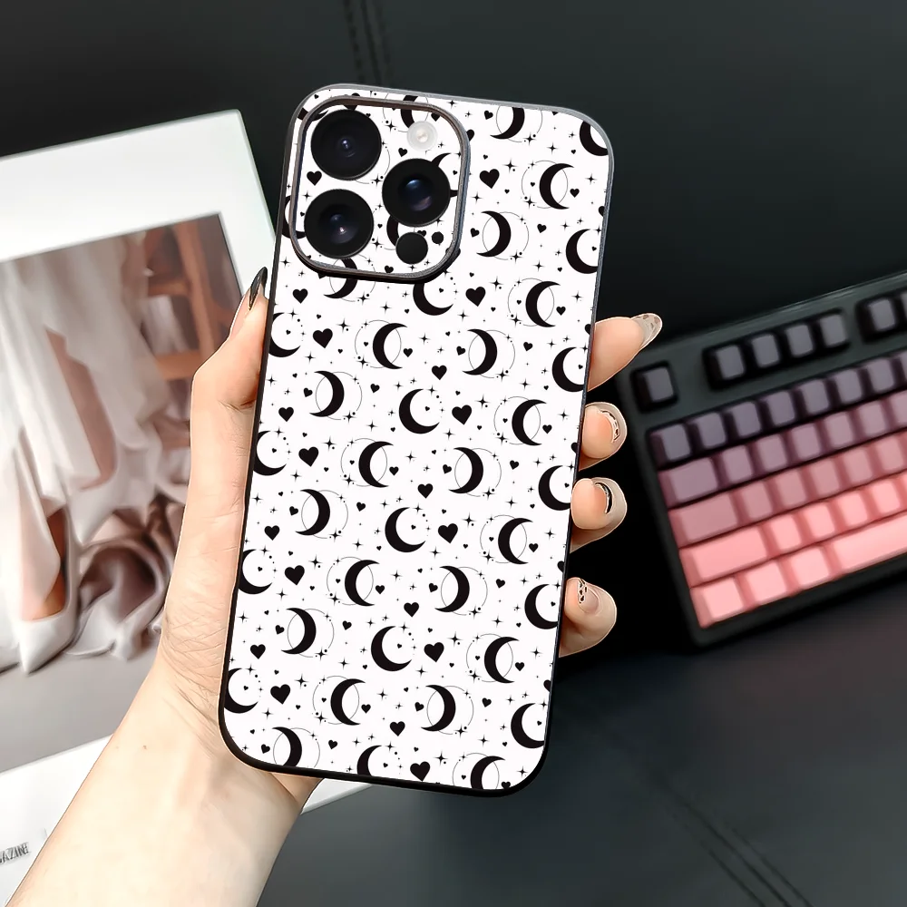 Crescent M-Marines Serre Design Phone Case For iPhone 16 15 14 13 12 11 PRO MAX PLUS Mini TPU Soft to Skin-friendly case