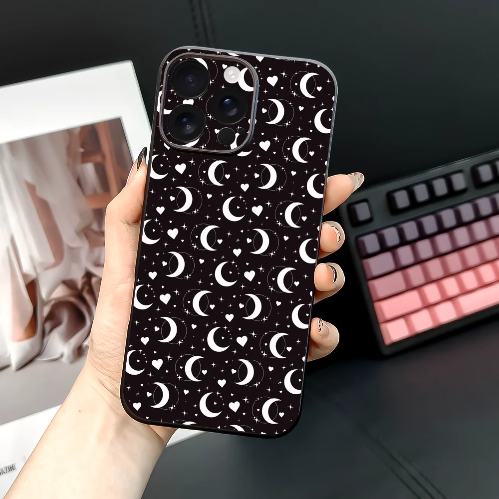 Crescent M-Marines Serre Design Phone Case For iPhone 16 15 14 13 12 11 PRO MAX PLUS Mini TPU Soft to Skin-friendly case