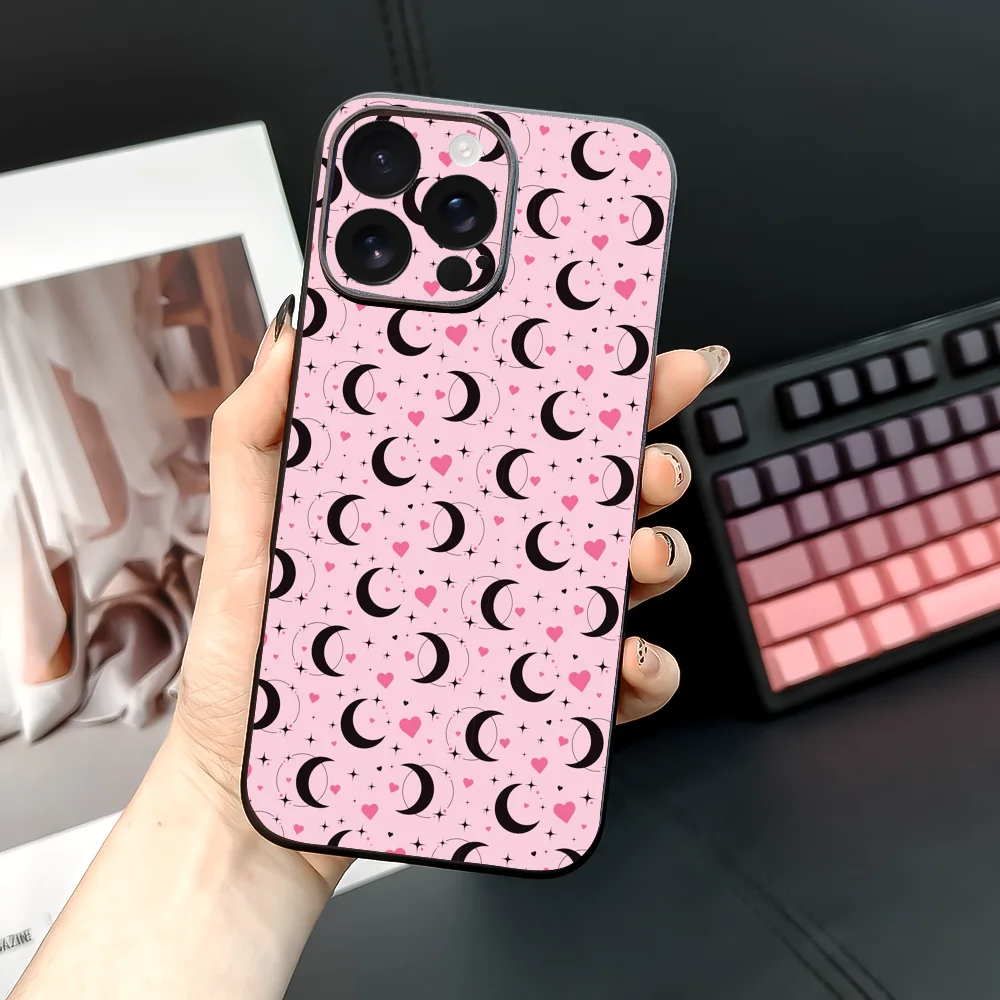 Crescent M-Marines Serre Design Phone Case For iPhone 16 15 14 13 12 11 PRO MAX PLUS Mini TPU Soft to Skin-friendly case