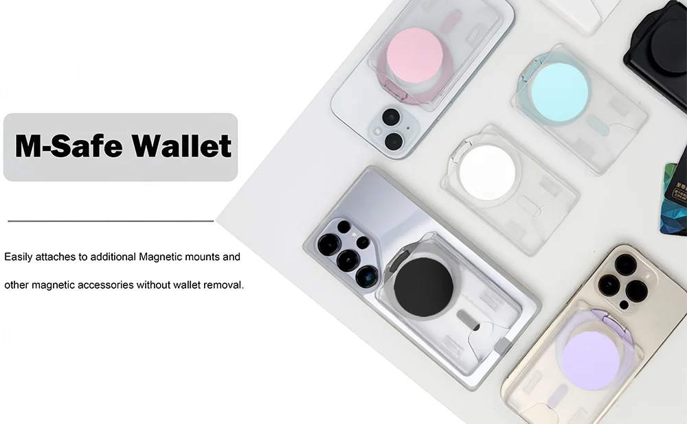 Grippopso Upgrade Cellphone Magnetic Card Holder Tok For Samsung For IPhone 14 12 13 15 16 Pro Max 15Plus Bank ID Card