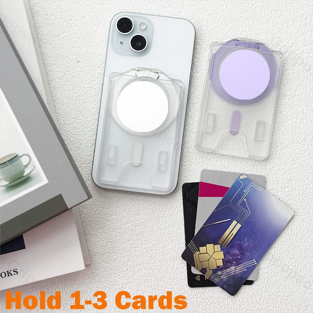 Grippopso Upgrade Cellphone Magnetic Card Holder Tok For Samsung For IPhone 14 12 13 15 16 Pro Max 15Plus Bank ID Card