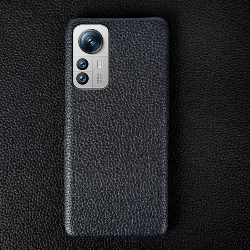 Luxury Litchi Grain Genuine Leather Case for Xiaomi 12 Pro 12X 13T 14Pro 12SUltra 12Lite Cover Back Etui Coque Shockproof Funda