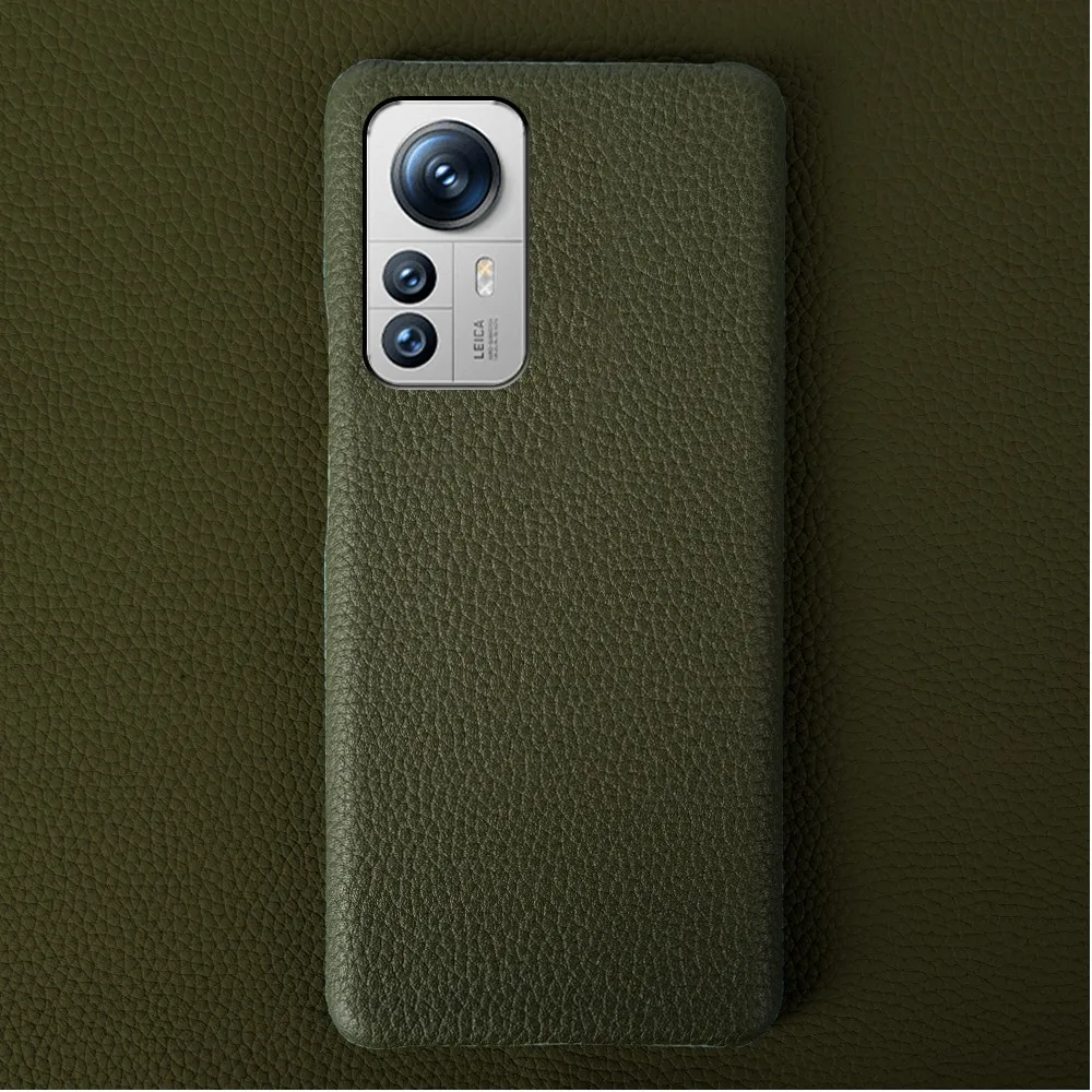 Luxury Litchi Grain Genuine Leather Case for Xiaomi 12 Pro 12X 13T 14Pro 12SUltra 12Lite Cover Back Etui Coque Shockproof Funda