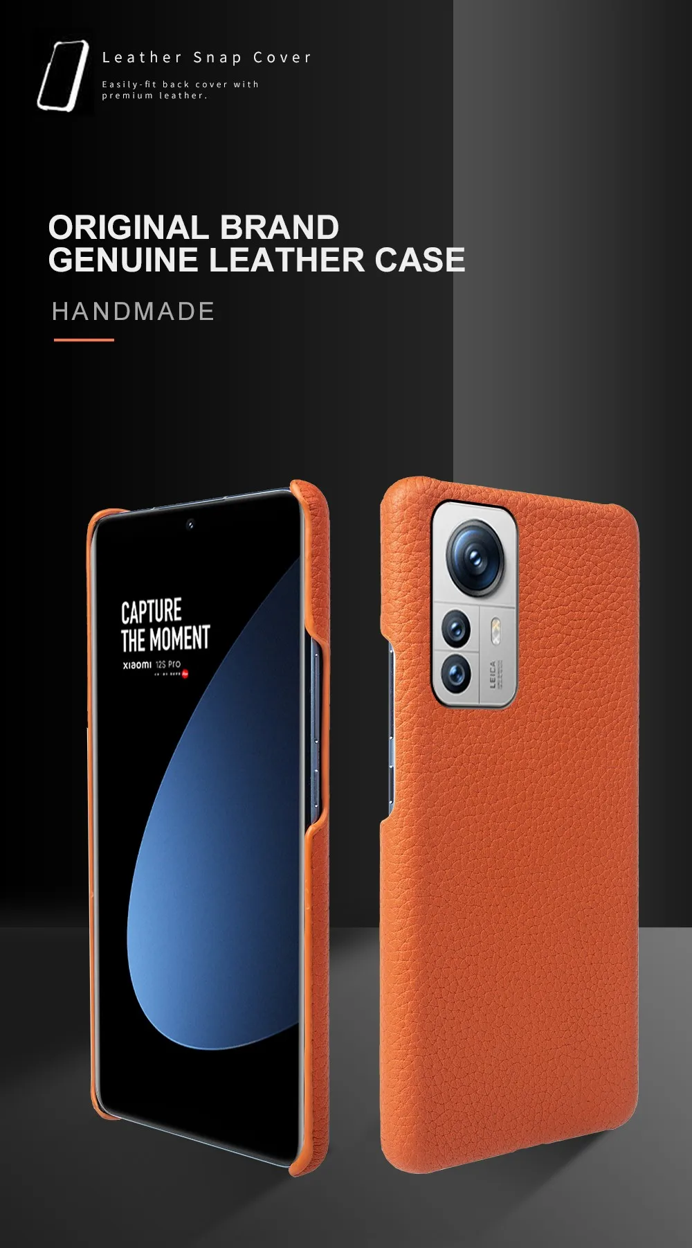 Luxury Litchi Grain Genuine Leather Case for Xiaomi 12 Pro 12X 13T 14Pro 12SUltra 12Lite Cover Back Etui Coque Shockproof Funda