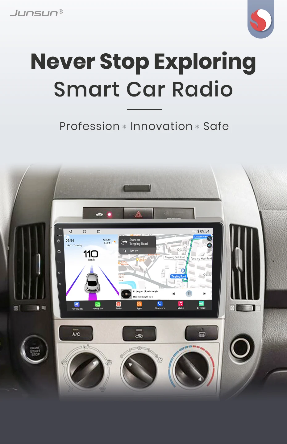 Junsun Qualcomm 8-Core 360 Camera Wireless CarPlay Android Auto Car Radio for Toyota Corolla Verso 2004-2009 GPS