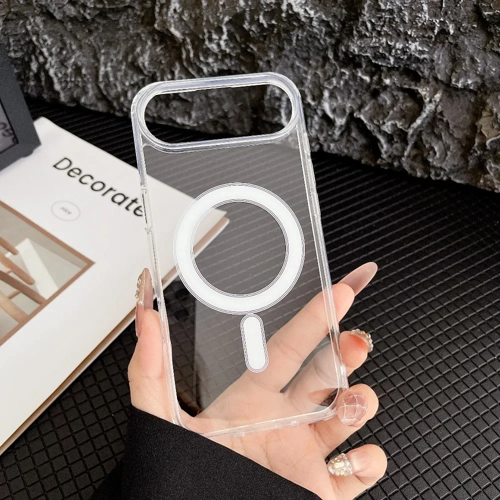 Transparent Original Magnetic Phone Case for Apple IPhone 18 17 16 15 14 Plus 13 12 Mini 11 Pro XS Max for Magsafe Clear Cover