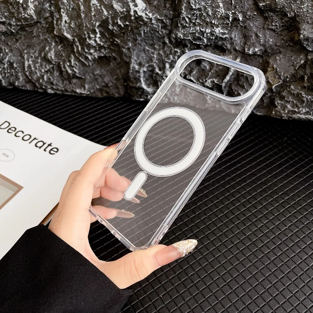 Transparent Original Magnetic Phone Case for Apple IPhone 18 17 16 15 14 Plus 13 12 Mini 11 Pro XS Max for Magsafe Clear Cover