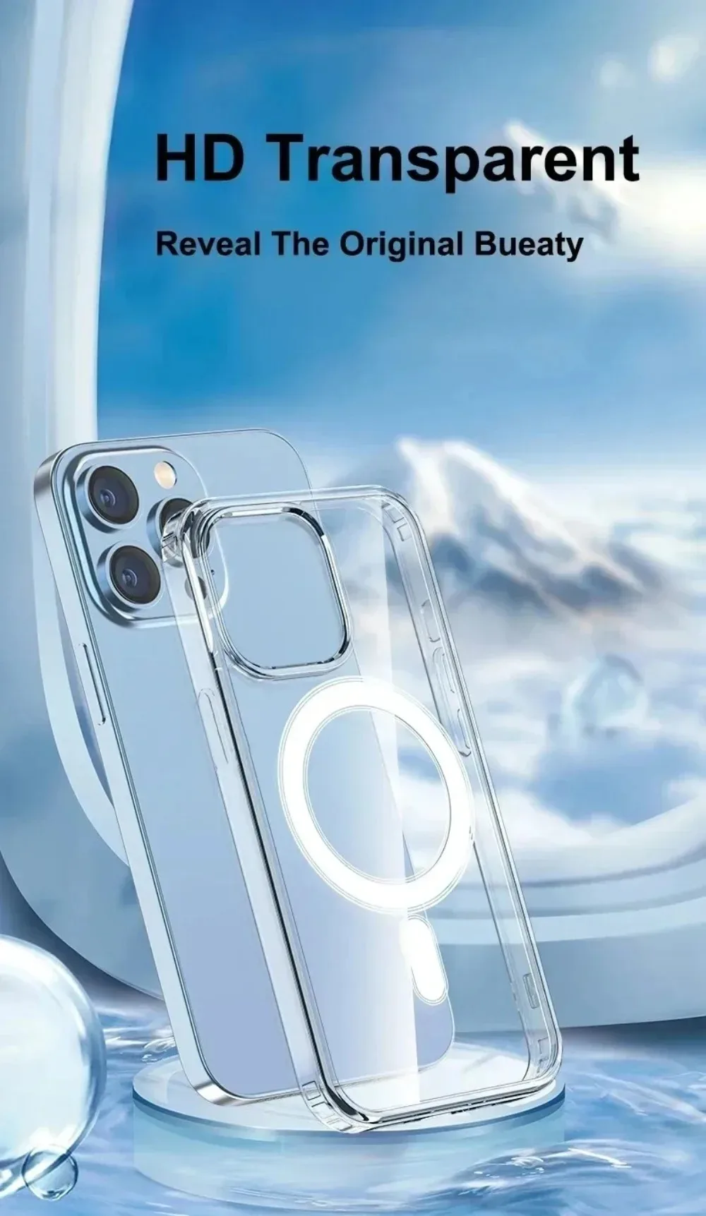 Transparent Original Magnetic Phone Case for Apple IPhone 18 17 16 15 14 Plus 13 12 Mini 11 Pro XS Max for Magsafe Clear Cover