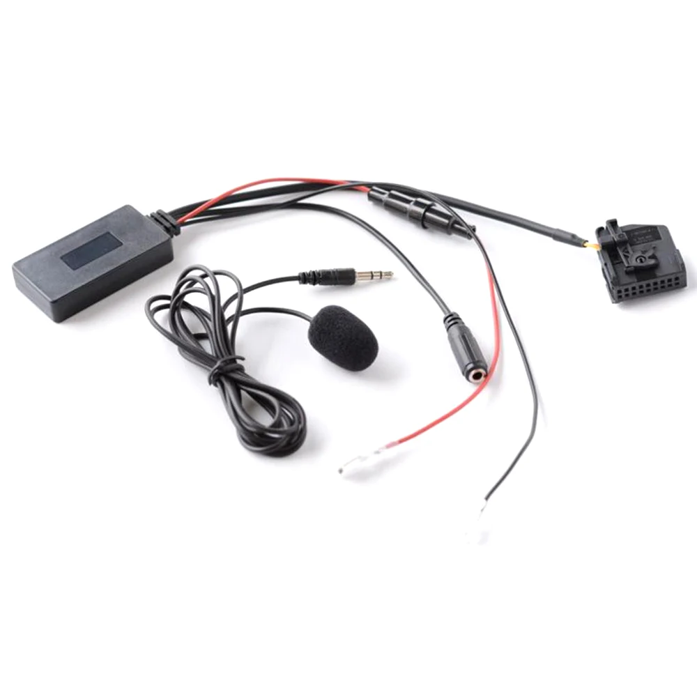 Biurlink Bluetooth AUX Module Fuse Safety Microphone Handsfree For Mercedes Comand 2.0 APS Bluetooth Audio Cable Adapter