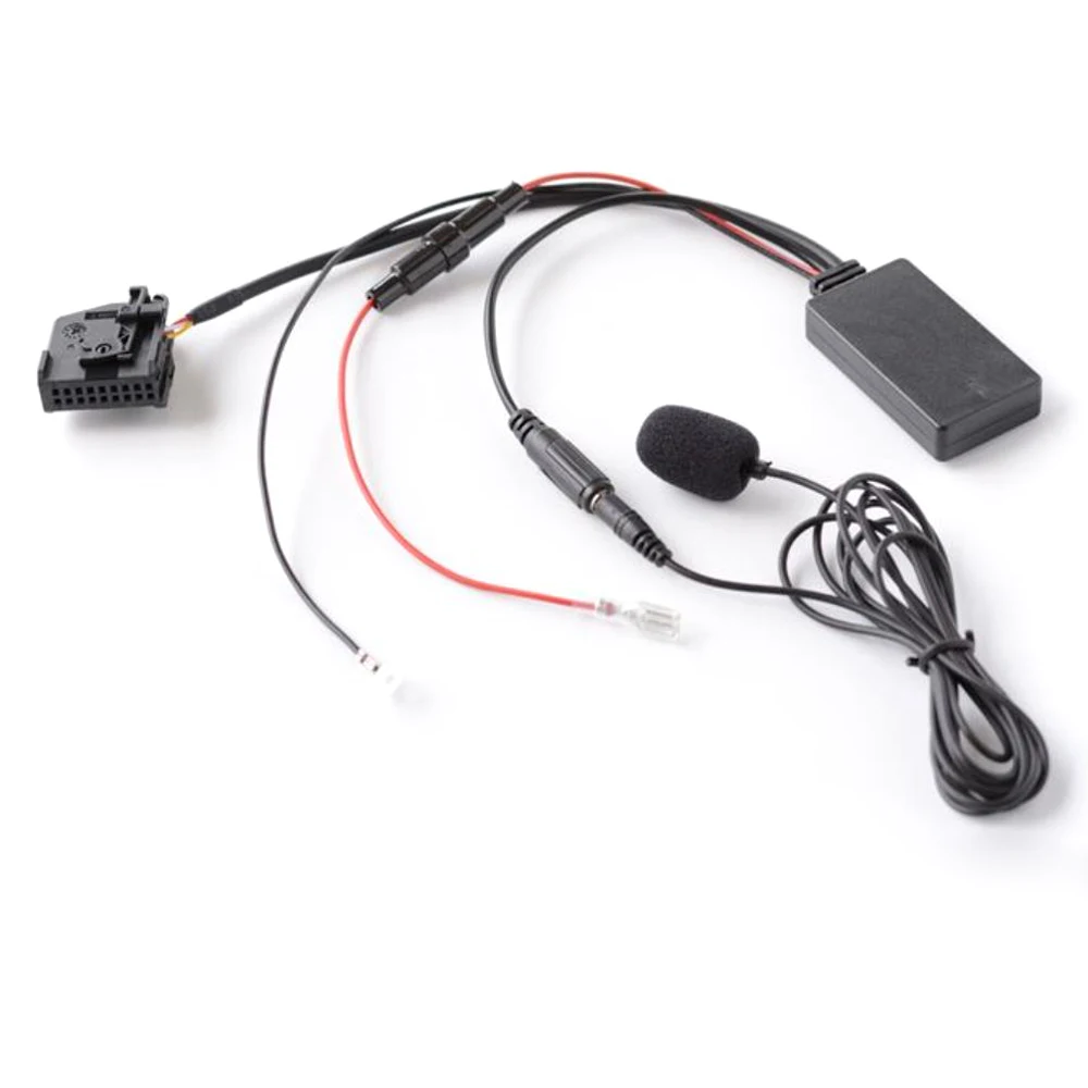 Biurlink Bluetooth AUX Module Fuse Safety Microphone Handsfree For Mercedes Comand 2.0 APS Bluetooth Audio Cable Adapter
