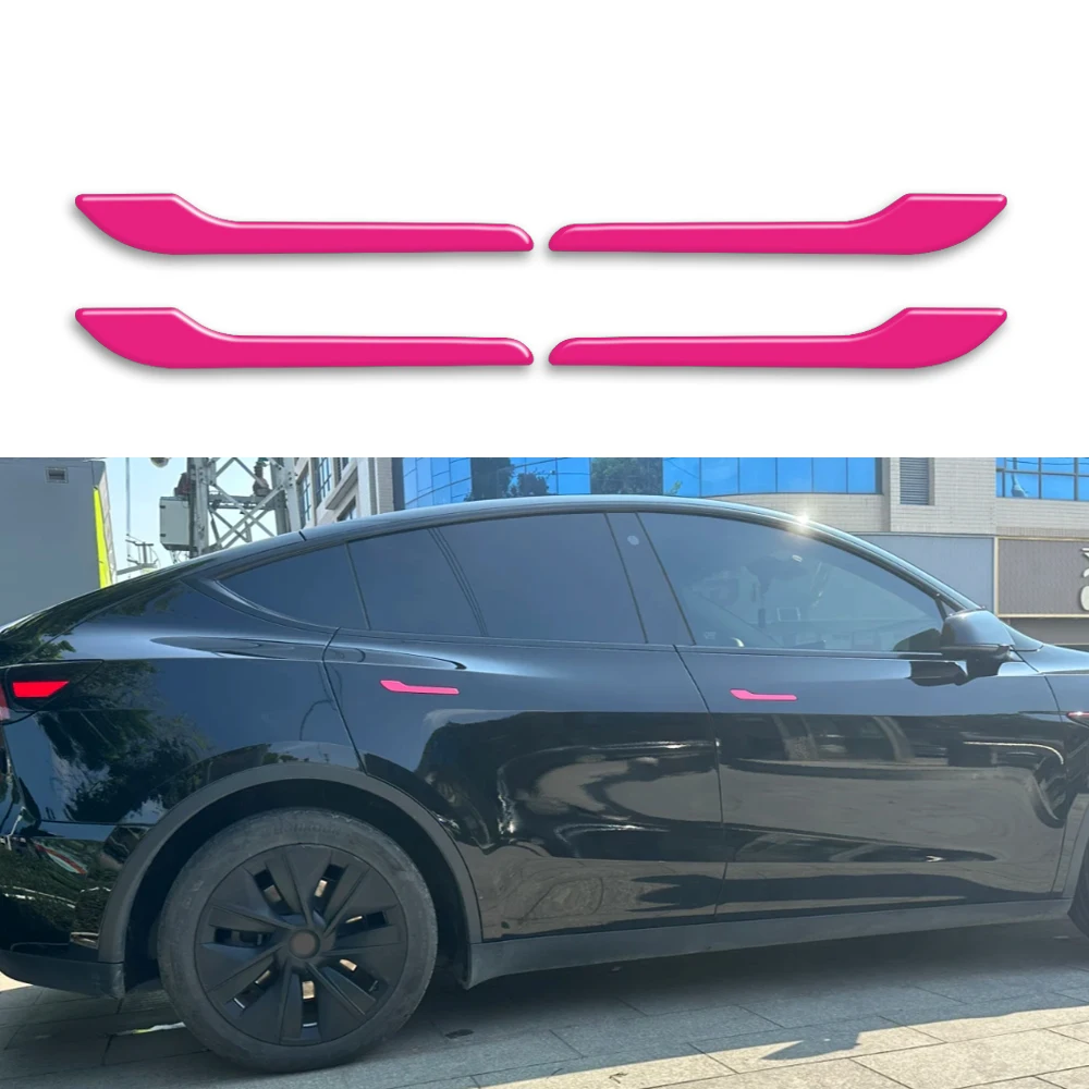 for Tesla model 3 model Y-shaped anti scratch car Reflective decal General Motors Car door handle 3D gel sticker anti scratch