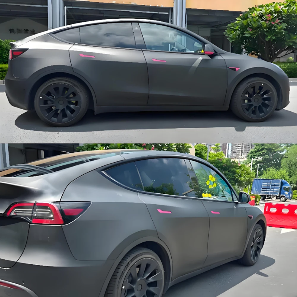 for Tesla model 3 model Y-shaped anti scratch car Reflective decal General Motors Car door handle 3D gel sticker anti scratch