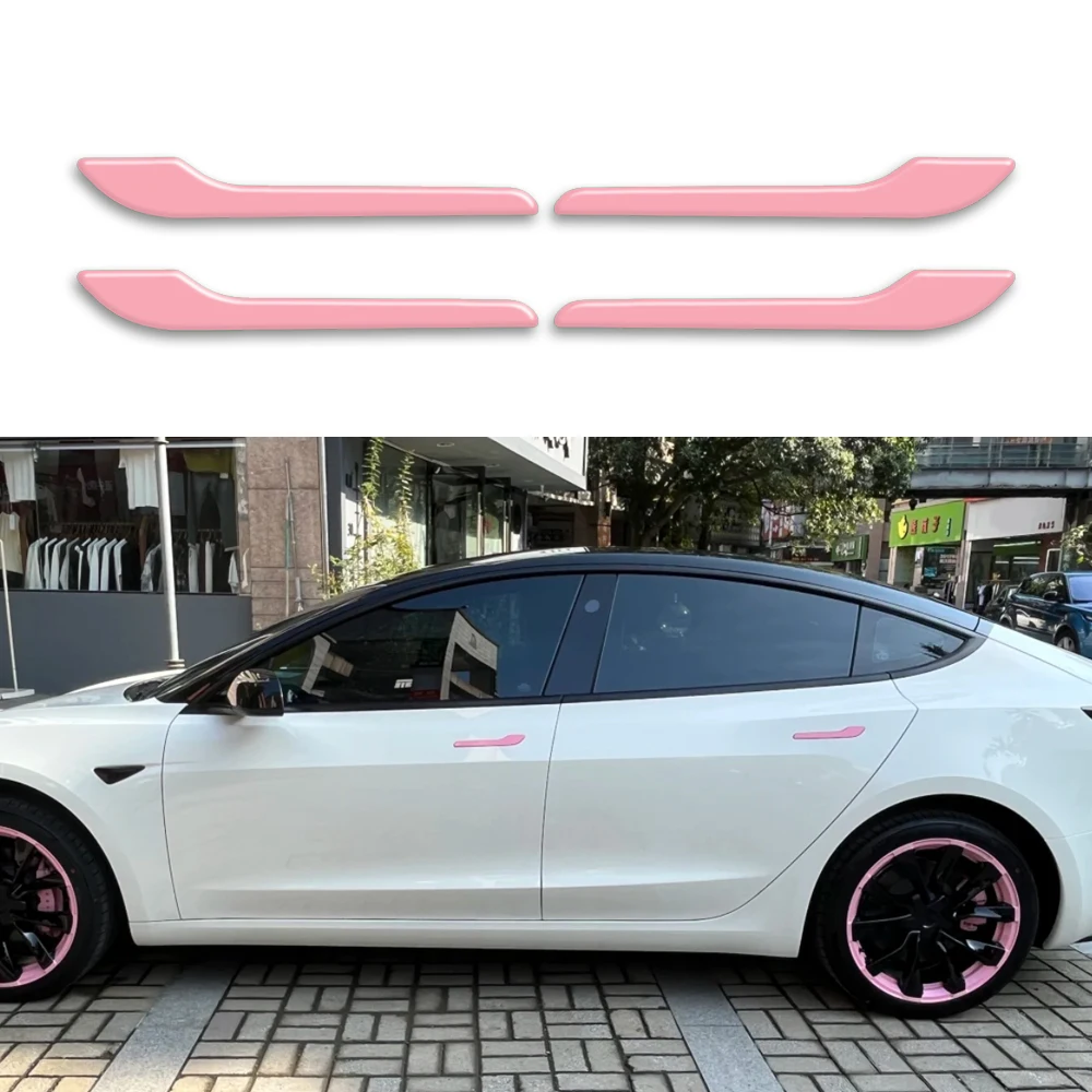 for Tesla model 3 model Y-shaped anti scratch car Reflective decal General Motors Car door handle 3D gel sticker anti scratch
