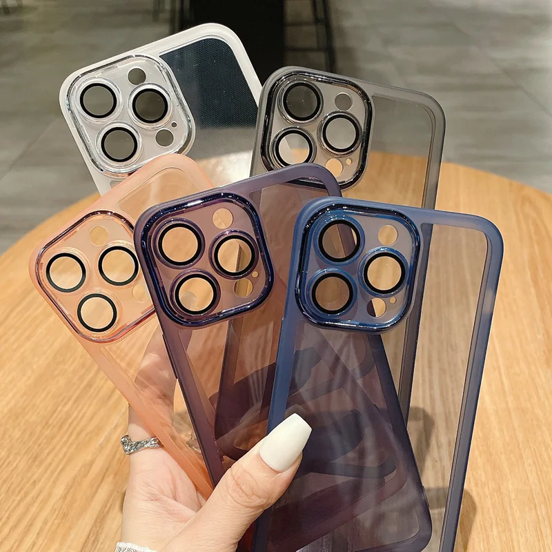 Len Camera Protector Silicone Case For Xiaomi Mi 11 12 Lite 11T Mi13 13 Pro Lite Transparent Cover On pocox3 x4 nfc x5 m2 m3pro