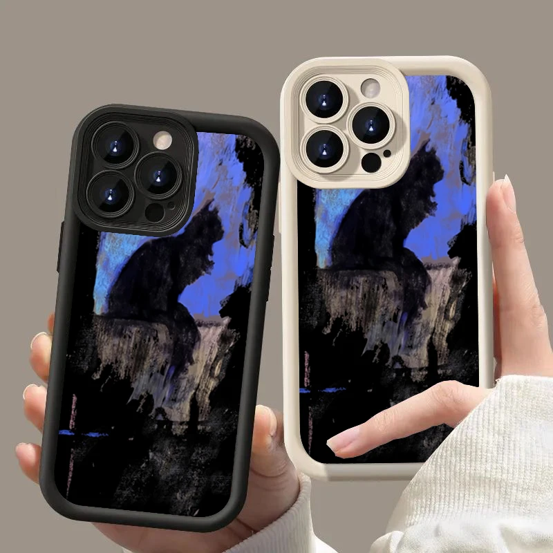 A54 5g Case For Samsung A16 Dark Funny Monster Cat Fox S22 Plus S21FE S23 S24 S25 S26 Ultra Galaxy A15 A55 A52 A53 A13 A34 Cover