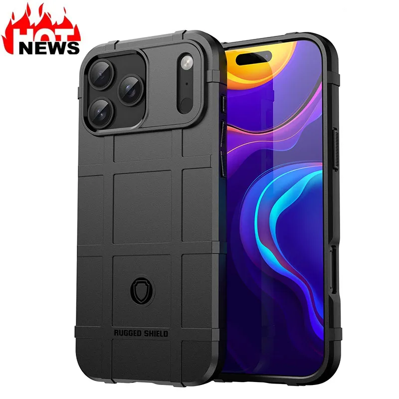 Shockproof Rugged Shield Matte Rubber Case for iPhone 18 15 14 13 12 11 16 17 Pro Max IPhone18 Dropproof Military Armor Cover