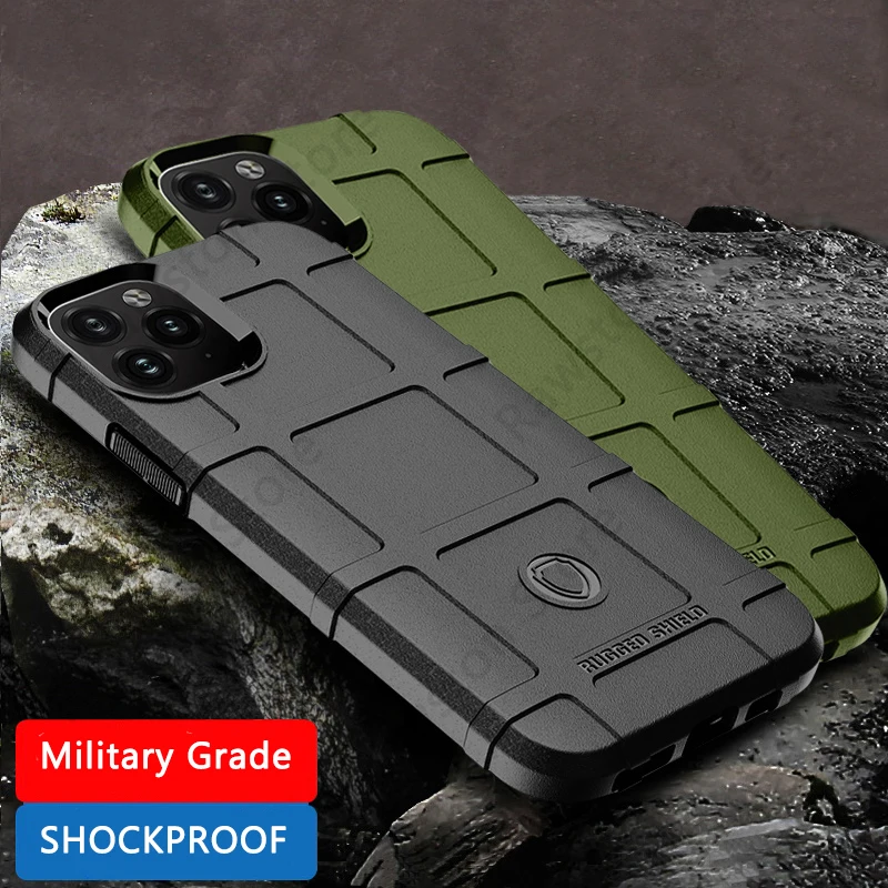 Shockproof Rugged Shield Matte Rubber Case for iPhone 18 15 14 13 12 11 16 17 Pro Max IPhone18 Dropproof Military Armor Cover