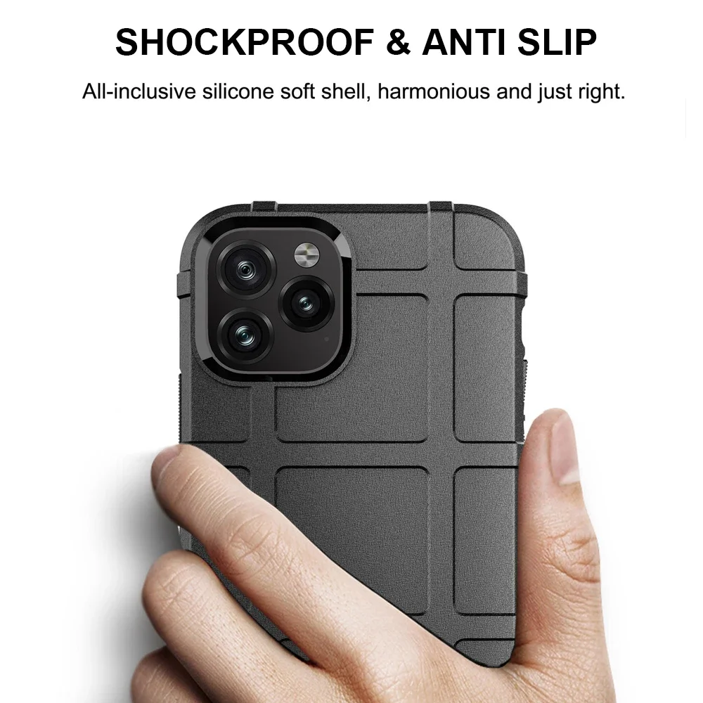 Shockproof Rugged Shield Matte Rubber Case for iPhone 18 15 14 13 12 11 16 17 Pro Max IPhone18 Dropproof Military Armor Cover