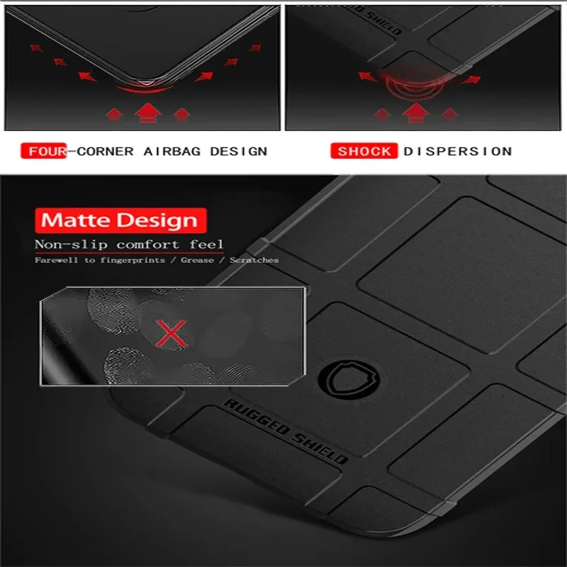 Shockproof Rugged Shield Matte Rubber Case for iPhone 18 15 14 13 12 11 16 17 Pro Max IPhone18 Dropproof Military Armor Cover