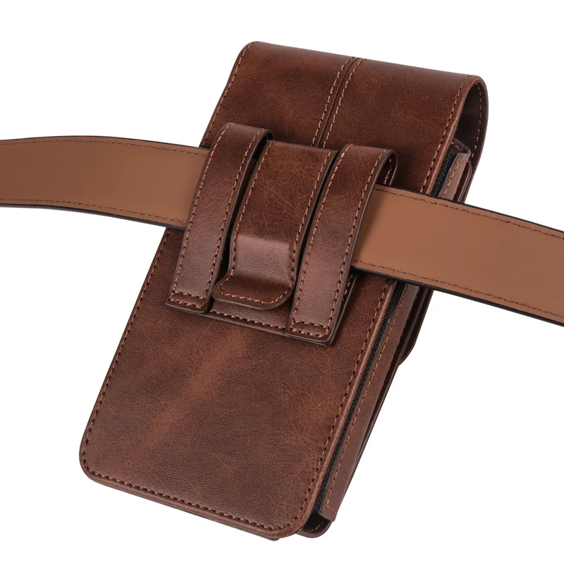 For iphone 17/17Pro/16Pro Max/16Plus/15/15Pro/14Pro Max/14Pro/14/13/12 Luxury Leather Belt Clip Case Men Mobile phone Waist Bag