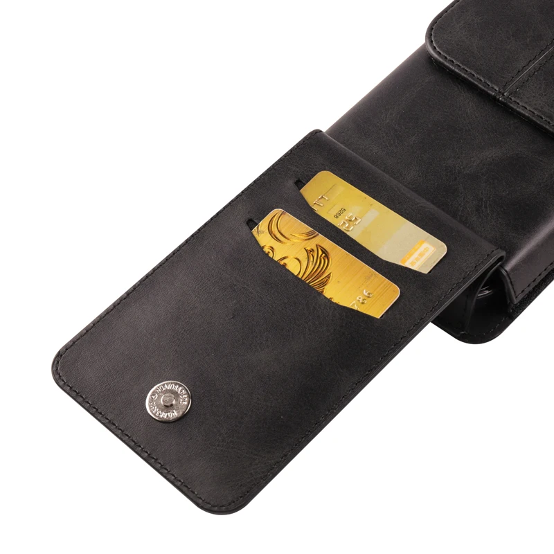 For iphone 17/17Pro/16Pro Max/16Plus/15/15Pro/14Pro Max/14Pro/14/13/12 Luxury Leather Belt Clip Case Men Mobile phone Waist Bag