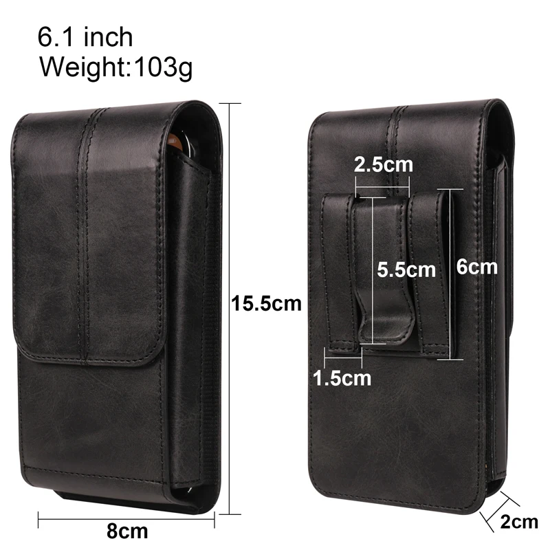 For iphone 17/17Pro/16Pro Max/16Plus/15/15Pro/14Pro Max/14Pro/14/13/12 Luxury Leather Belt Clip Case Men Mobile phone Waist Bag