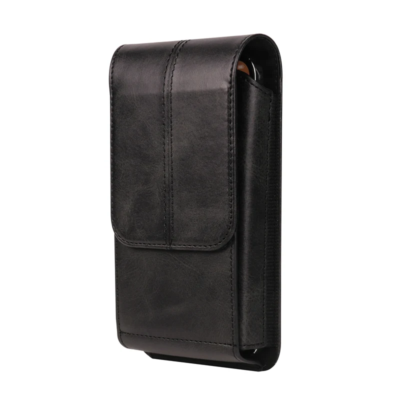 For iphone 17/17Pro/16Pro Max/16Plus/15/15Pro/14Pro Max/14Pro/14/13/12 Luxury Leather Belt Clip Case Men Mobile phone Waist Bag