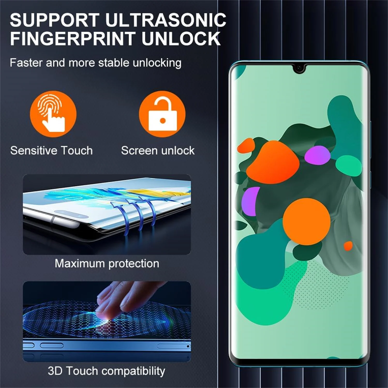 1/4Pcs Full Cover Glass For Huawei P30 Pro Screen Protector For Huawei P30 Pro Tempered Glass Protective Film