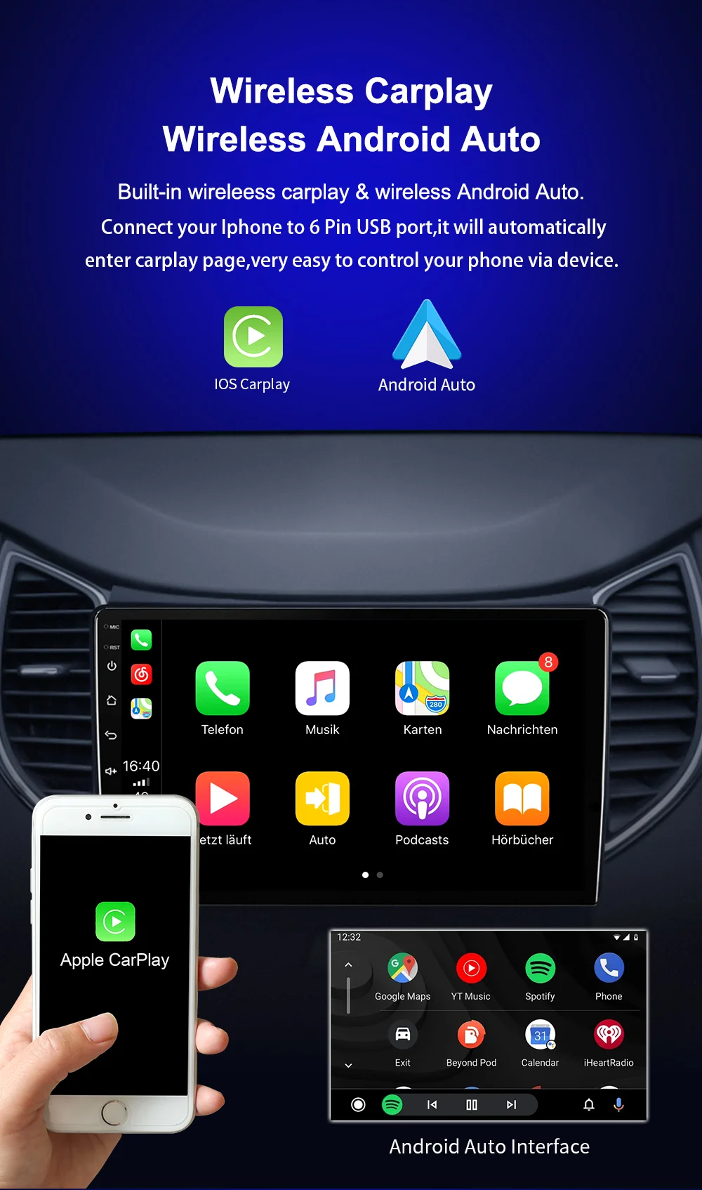 Android 16 Carplay Car Radio For Mitsubishi Pajero Sport 3 L200 5 Triton 3 2015-2019 Multimedia Video Player GPS Stereo 2Din DVD