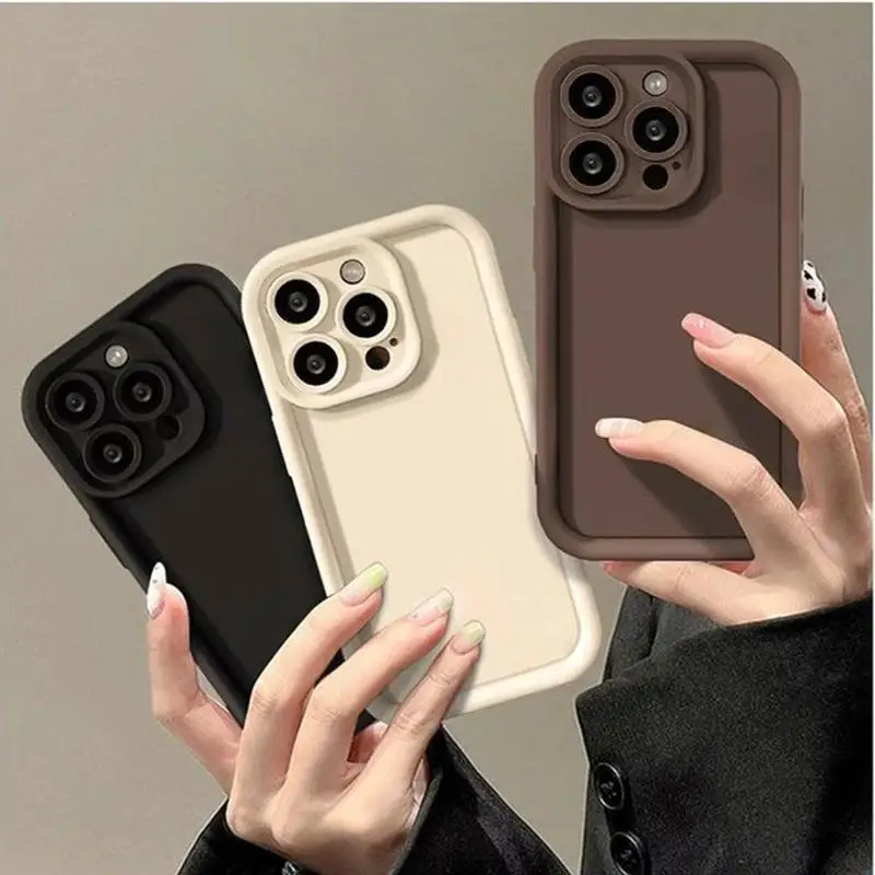 Phone Case For OPPO Reno 11 10 5G 6 8 10 Pro 7 4G 4 5 6 Lite A38 A78 A98 A57 A77 A77S Cover Plain Matte Silicone Solid Color