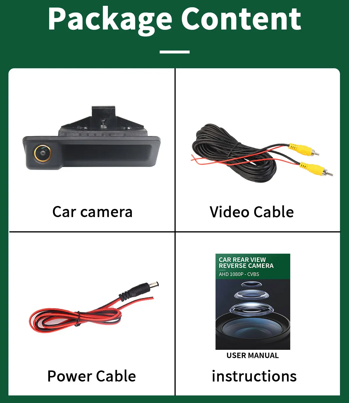 AHD 1080P Waterproof Car Rear View Reverse Camera for BMW E60 E39 E90 E82 E61 X1 E84 X5 E70 E92 3/5 Series E88 E93 X6