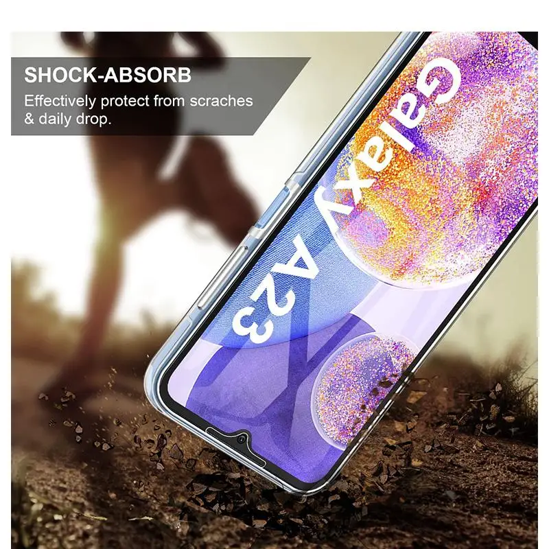 360 Full Body Front+Back Case For Samsung A23 A24 A25 A55 A54 A53 A52 A32 A33 A34 A14 A15 A05 A05S A12 A13 Clear PC Hard Cover