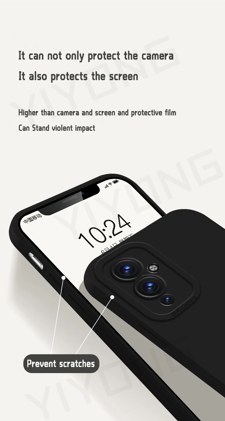 For OnePlus9 Case YIYONG Square Liquid Silicone Soft Cover For OnePlus 9 Pro One Plus 9 R RT 9R 9RT OnePlus9R OnePlus9RT Cases