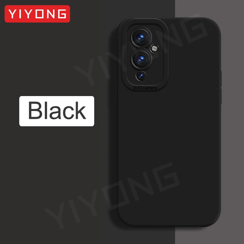 For OnePlus9 Case YIYONG Square Liquid Silicone Soft Cover For OnePlus 9 Pro One Plus 9 R RT 9R 9RT OnePlus9R OnePlus9RT Cases