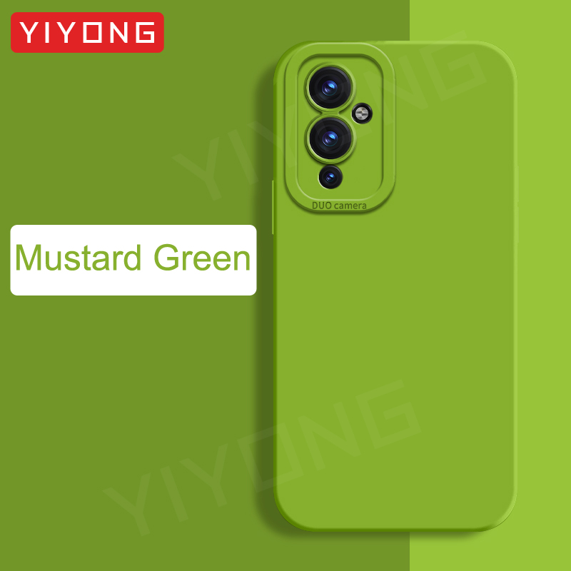 For OnePlus9 Case YIYONG Square Liquid Silicone Soft Cover For OnePlus 9 Pro One Plus 9 R RT 9R 9RT OnePlus9R OnePlus9RT Cases
