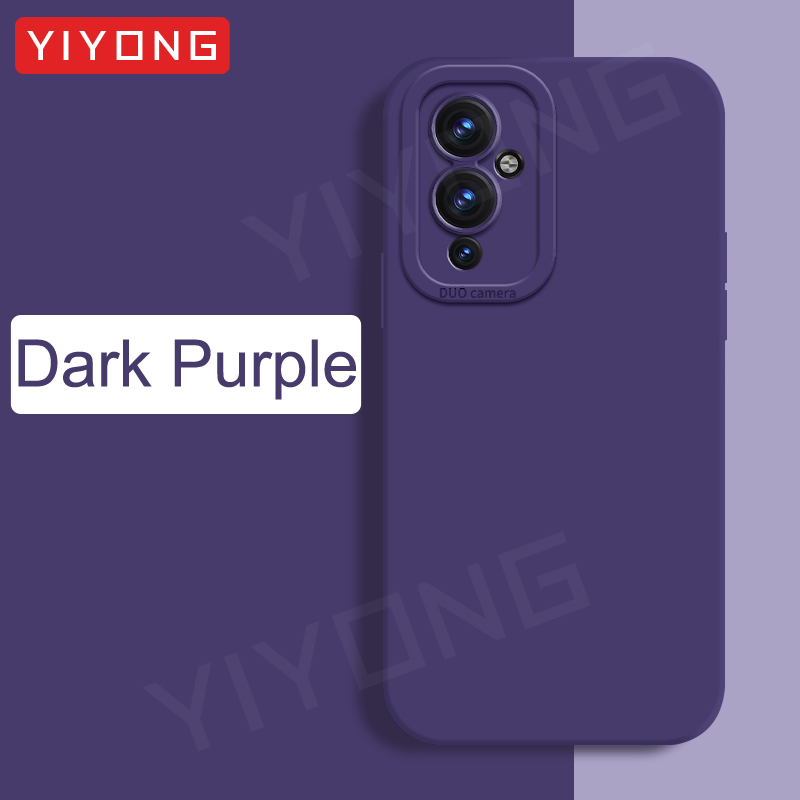 For OnePlus9 Case YIYONG Square Liquid Silicone Soft Cover For OnePlus 9 Pro One Plus 9 R RT 9R 9RT OnePlus9R OnePlus9RT Cases