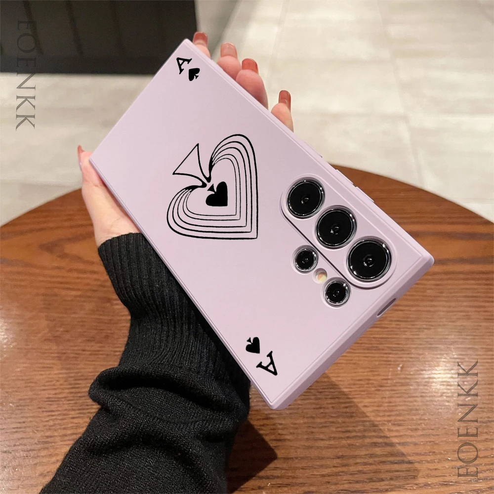 Poker Pattern Phone Case For Samsung Galaxy S25 S24 S23 S22 S21 S20 Ultra Plus FE A15 30 20 A53 A71 A72 5G Silicone Soft Cover