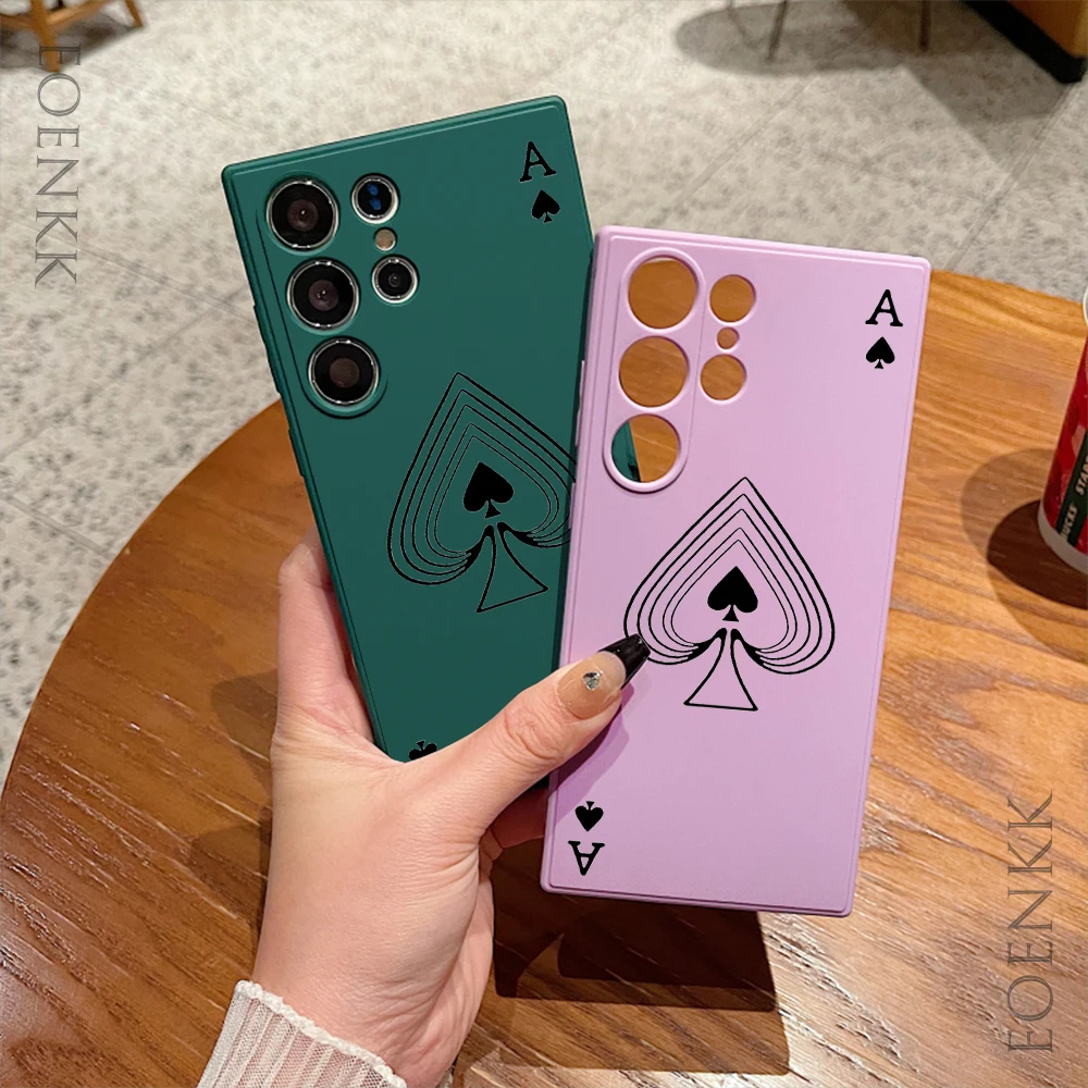 Poker Pattern Phone Case For Samsung Galaxy S25 S24 S23 S22 S21 S20 Ultra Plus FE A15 30 20 A53 A71 A72 5G Silicone Soft Cover