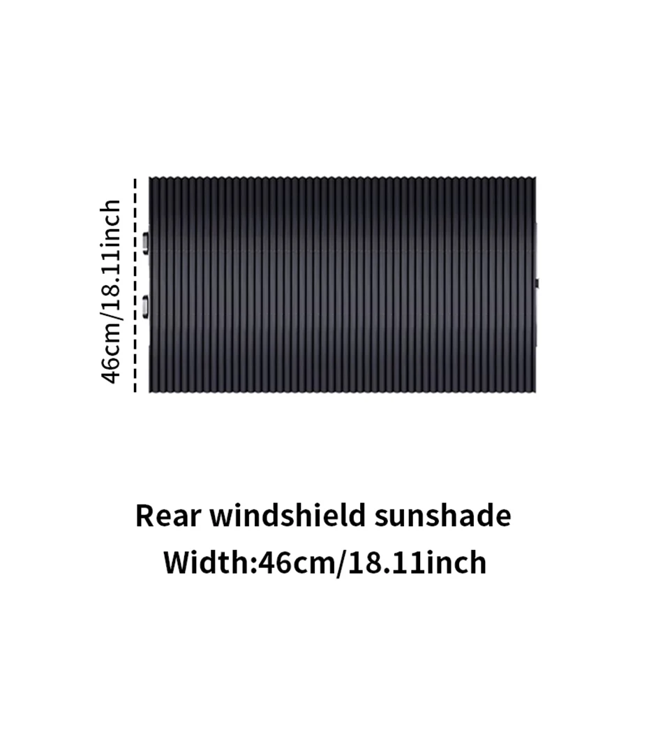 Car Retractable Windshield Sunshade with Suction Cups Folding Front Rear Window Sun Shade Summer UV Blocking Sun Protective