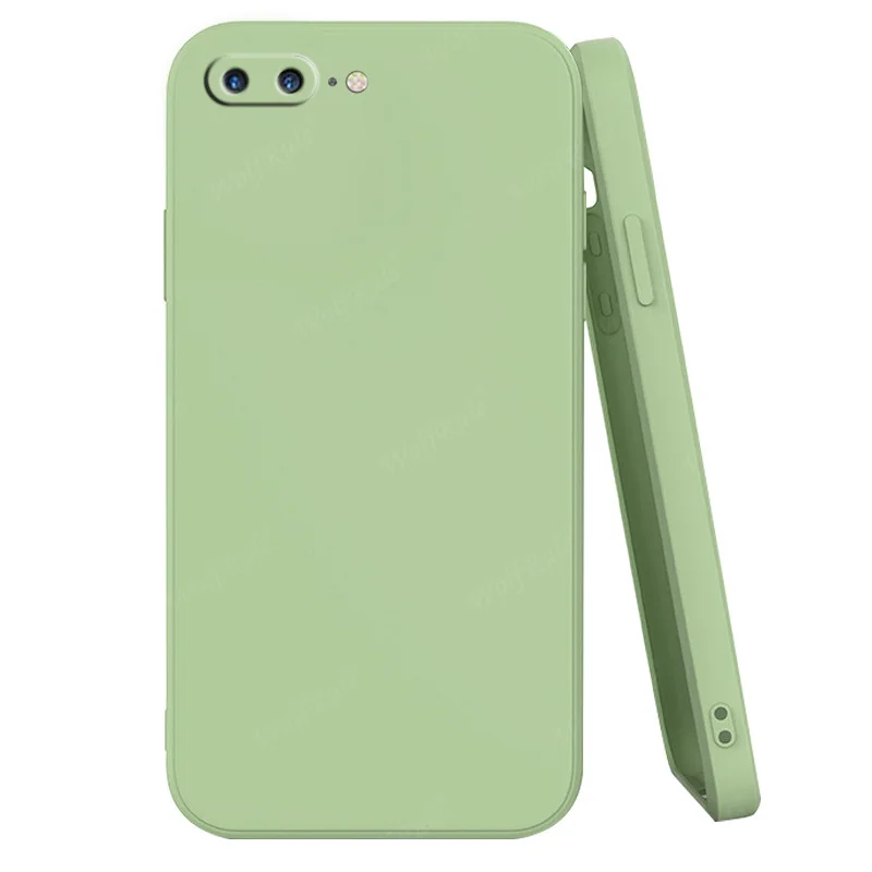 For iPhone 8 Plus Case Cover Apple iPhone 7 8 6 6S Plus Capas Bumper Original Liquid Silicone TPU Soft Cover For iPhone 8 Plus