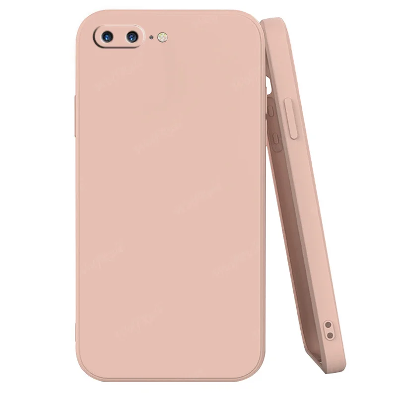 For iPhone 8 Plus Case Cover Apple iPhone 7 8 6 6S Plus Capas Bumper Original Liquid Silicone TPU Soft Cover For iPhone 8 Plus