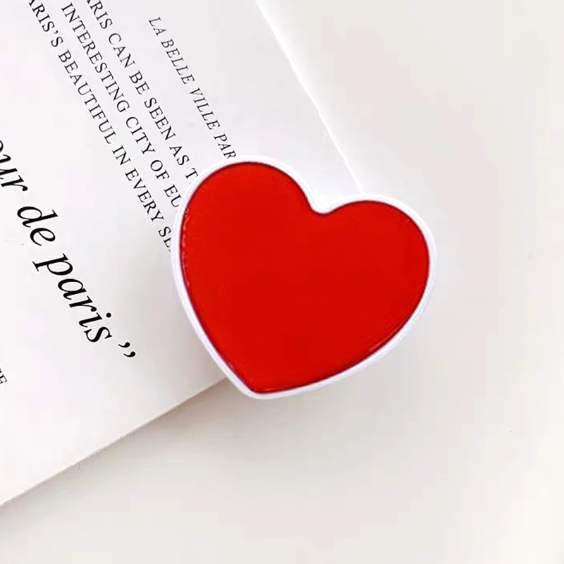 Universal Heart Shaped Phone Socket Holder Finger Grip Bracket Support Telephone for IPhone 15 14 13 Samsung Pocket Socket Stand