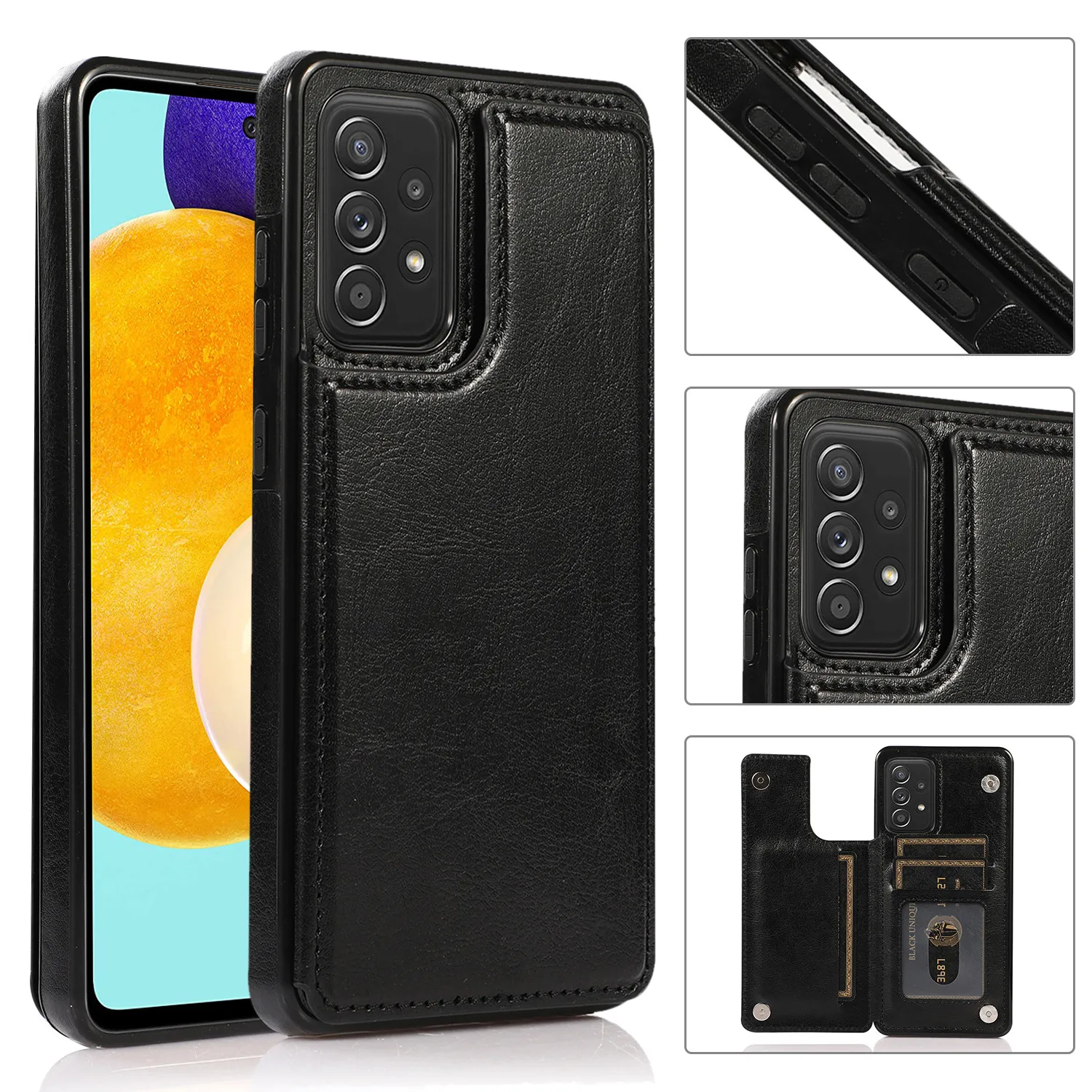 Flip Leather Wallet Case for Samsung Galaxy S21 S20 S23 FE S22 S24 Plus Note 20 Ultra A52S A52 A53 A54 A73 A72 Card Holder Cover