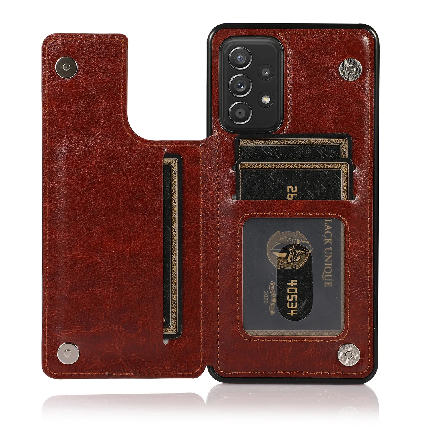 Flip Leather Wallet Case for Samsung Galaxy S21 S20 S23 FE S22 S24 Plus Note 20 Ultra A52S A52 A53 A54 A73 A72 Card Holder Cover