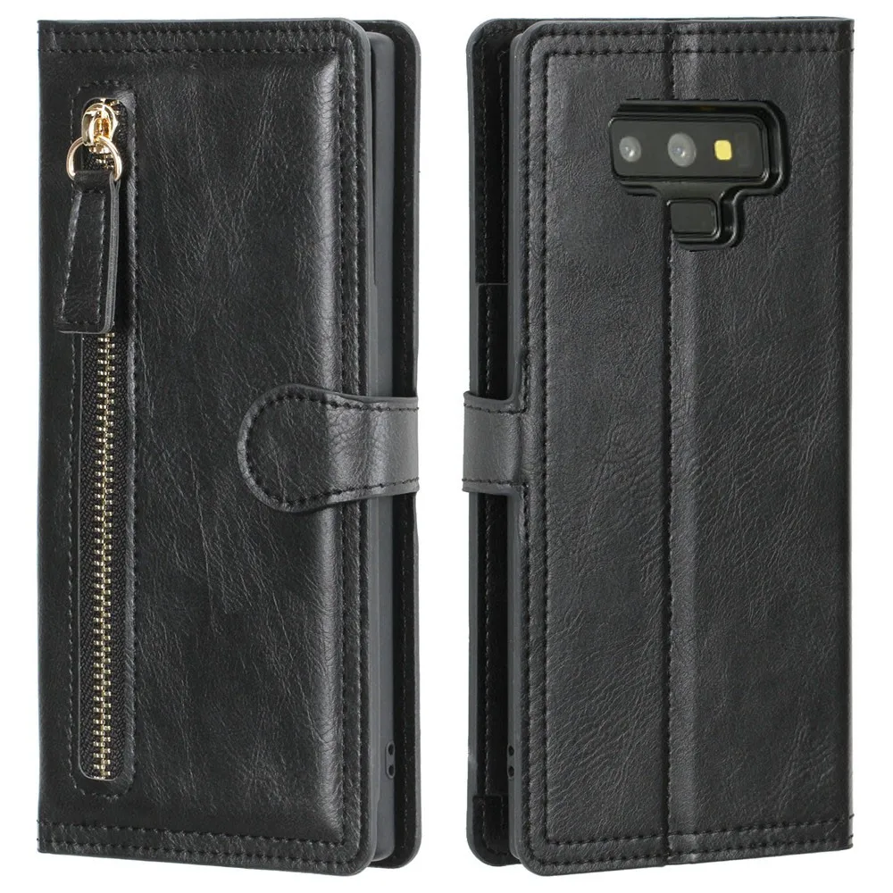 Leather Skin Flip Wallet Book Phone Case Cover for Samsung Galaxy Note9 Note 9 SM-N960F/DS Card Holder Stand Funda GalaxyNote9