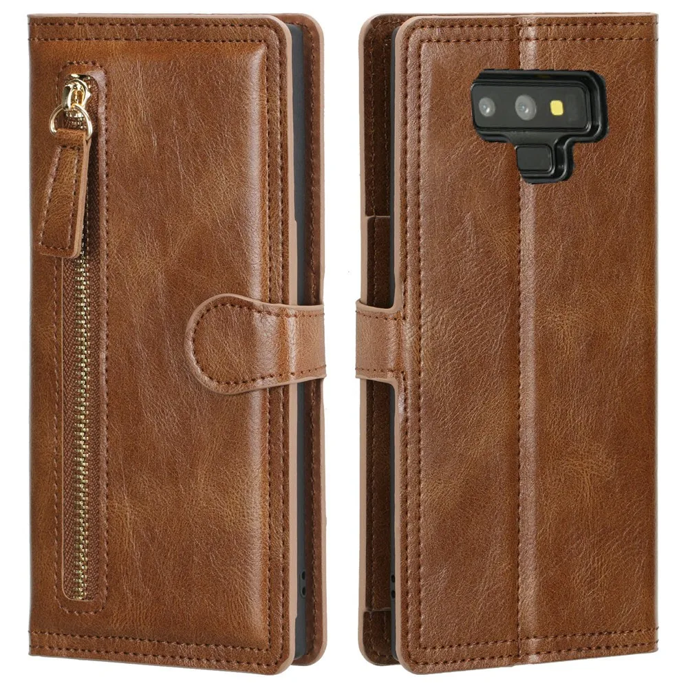Leather Skin Flip Wallet Book Phone Case Cover for Samsung Galaxy Note9 Note 9 SM-N960F/DS Card Holder Stand Funda GalaxyNote9