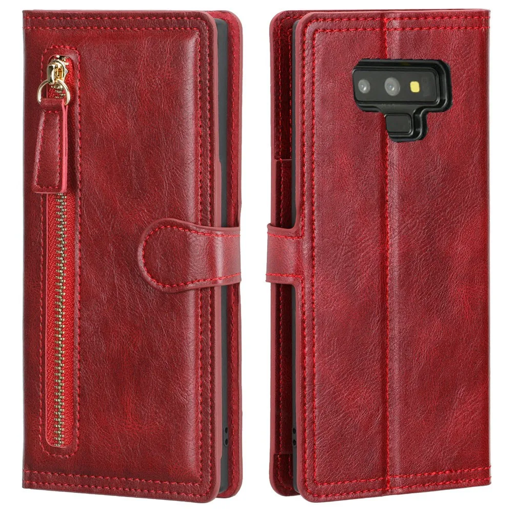Leather Skin Flip Wallet Book Phone Case Cover for Samsung Galaxy Note9 Note 9 SM-N960F/DS Card Holder Stand Funda GalaxyNote9
