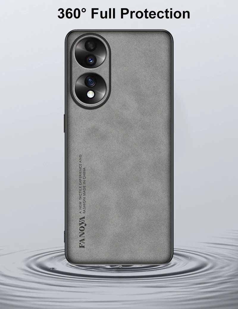 Luxury PU Leather Case For Honor 90 70 50 Back Cover Matte Full Protection TPU Silicone Phone Case For Honor50 Honor70 Honor90