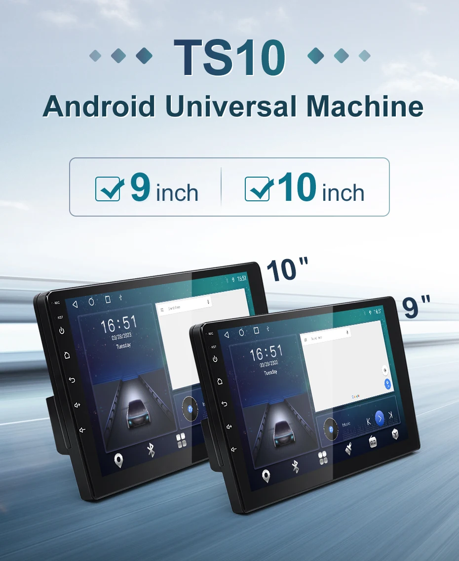 STWEI 1DIN android13 QLED 2K Screen Car Radio 7/9/10inch Universal Host Players Topway T100 TS18 TS10 For hyundai Suzuki Ford