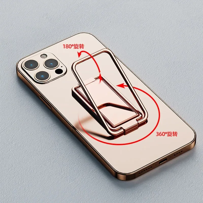 Phone Ring Holder for iPhone Pro Xiaomi Finger Kickstand 360 Degree Rotation Metal Cell Phone Ring Grip Foldable Cellphone Stand